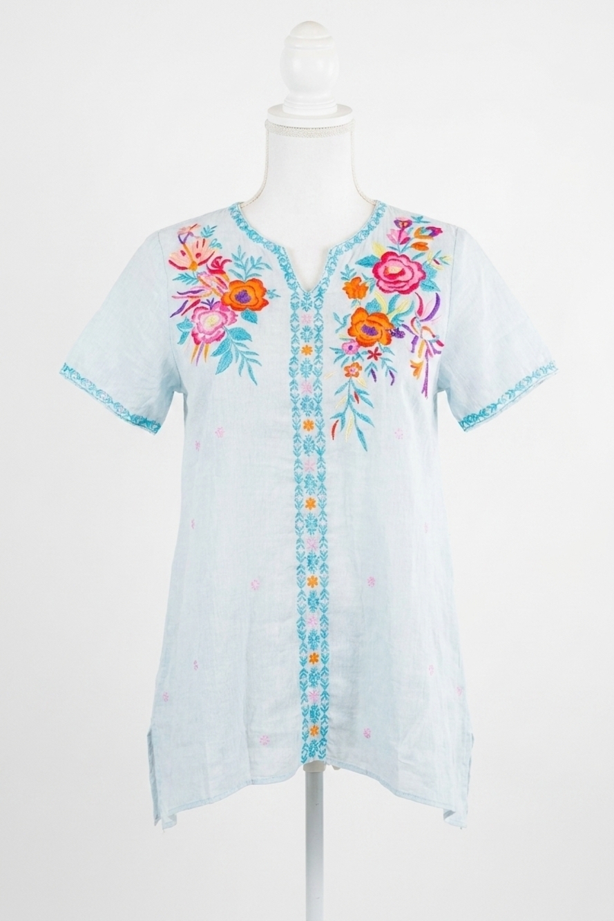 NEW LAYERZ CLOTHING sicily top in light blue